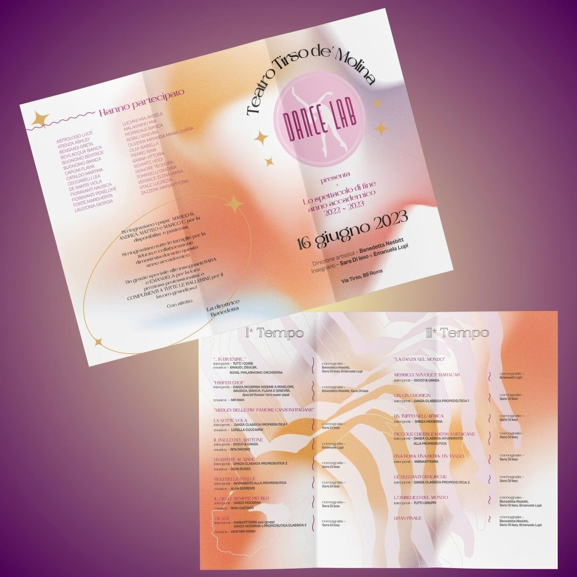 dancelab visual motion event dance recital endyear music print brochure ahmed maria rome1