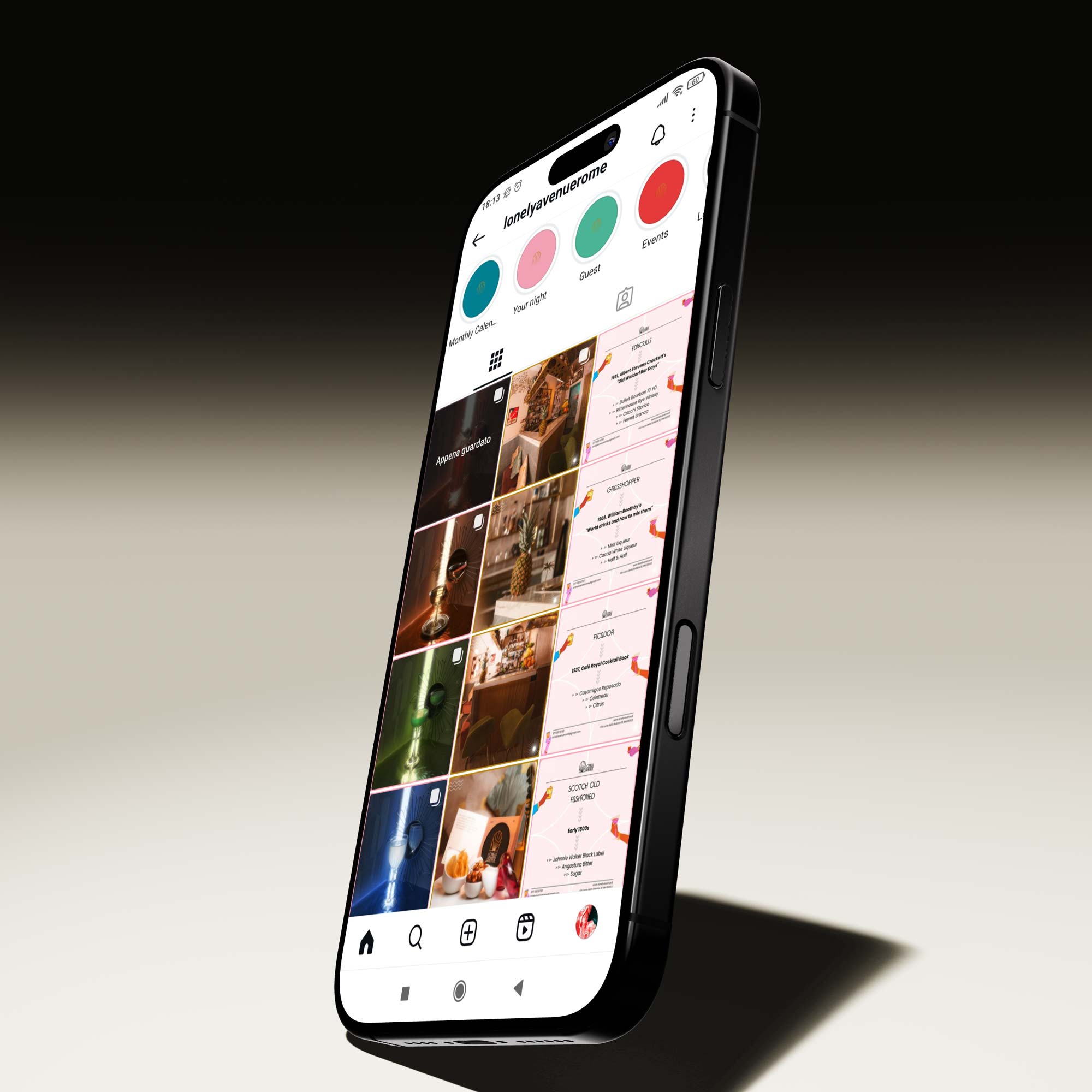 lonelyavenue branding digital instagram feed mobile ahmed maria rome