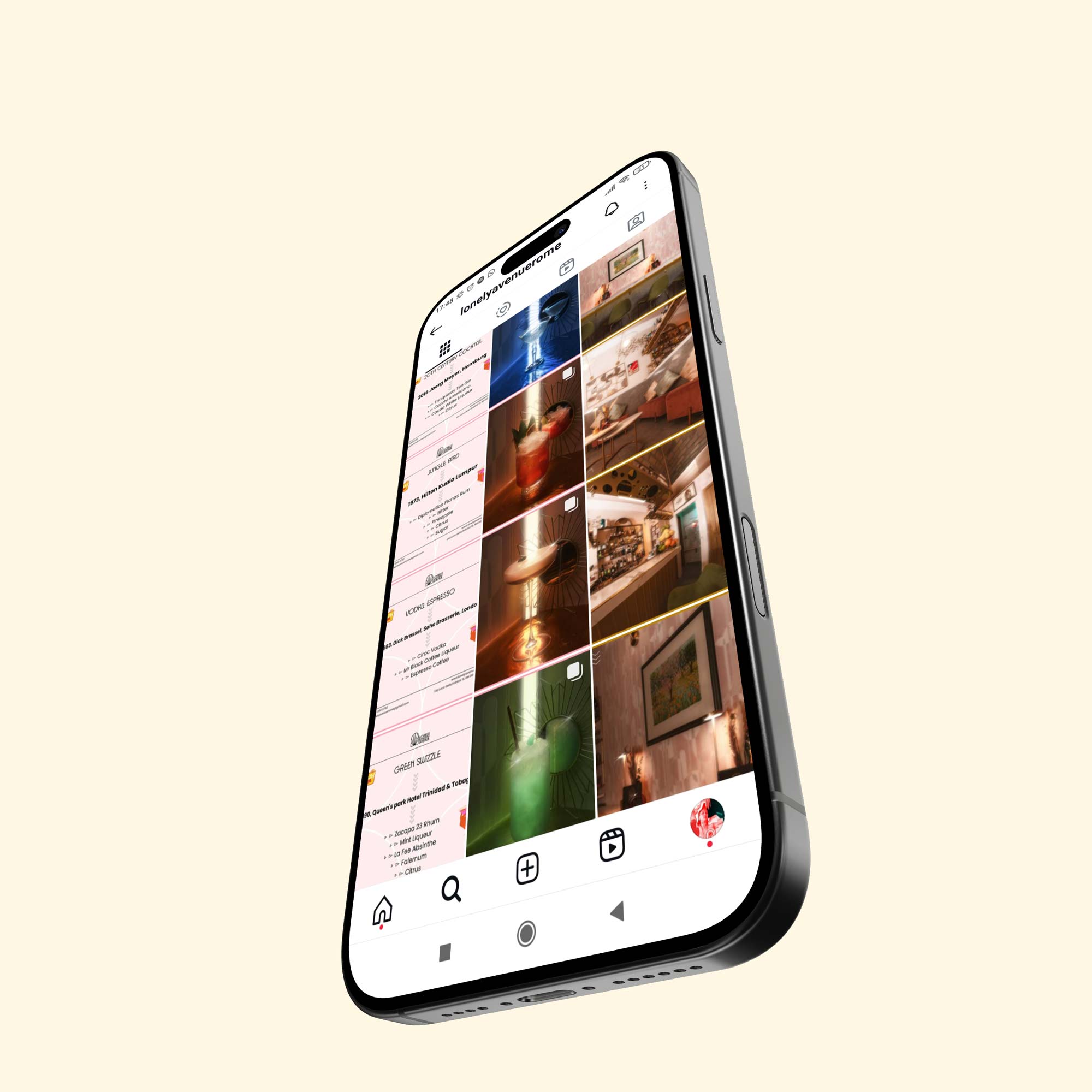 lonelyavenue branding digital instagram feed mobile ahmed maria rome1