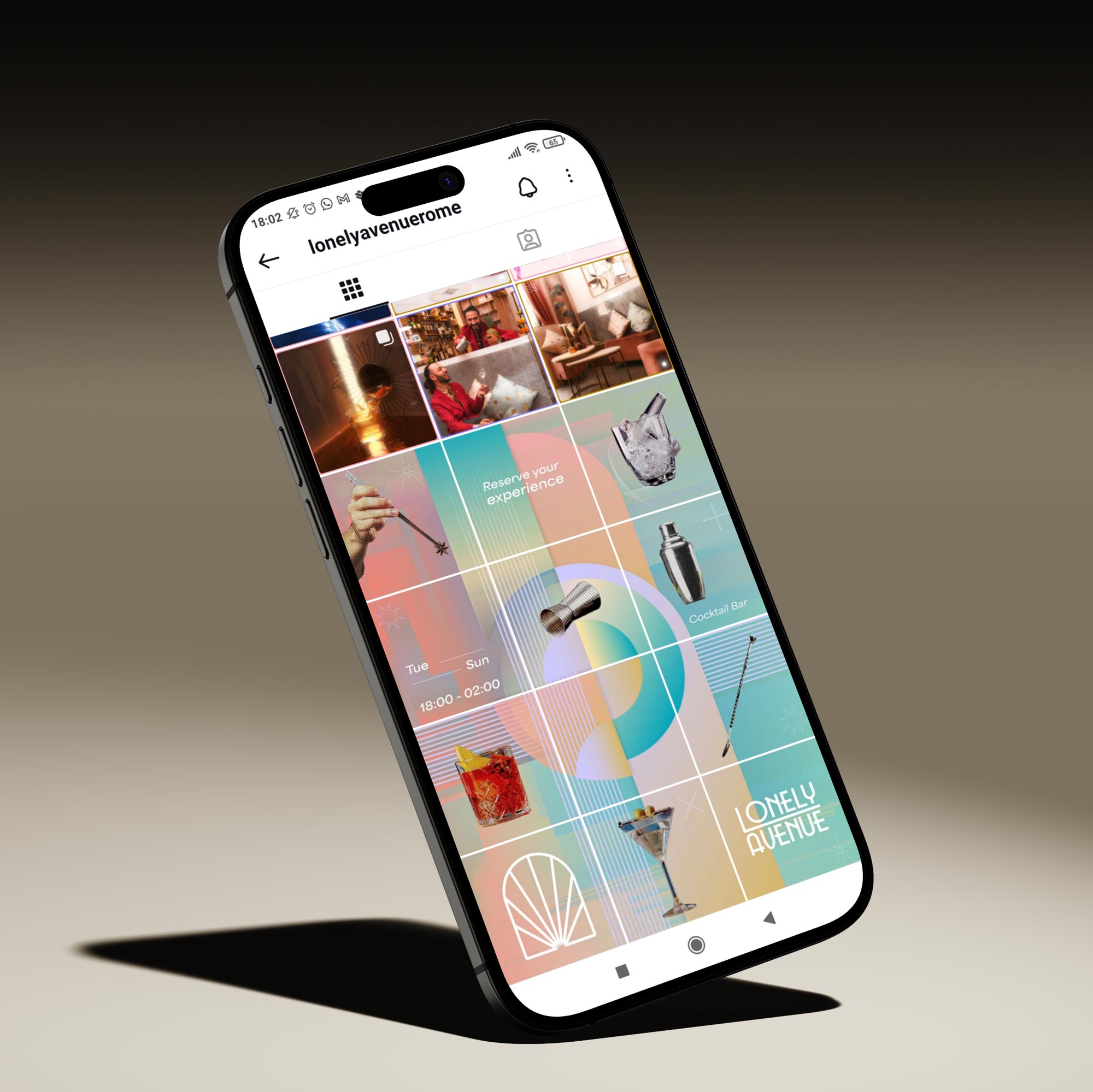 lonelyavenue branding digital instagram feed mobile ahmed maria rome2