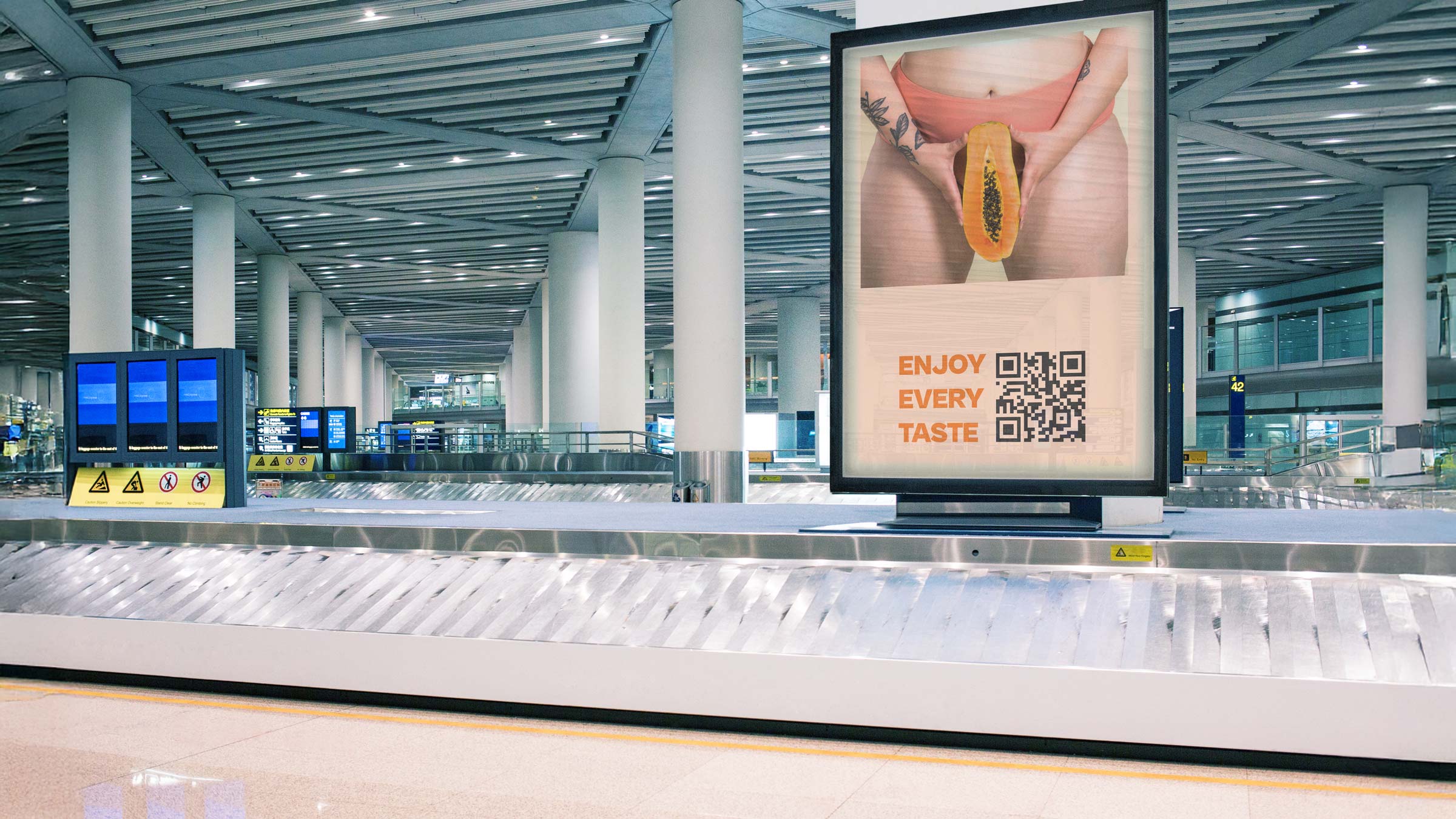 e23 visual motion ads visual marketing billboard display airport ahmed maria rome3