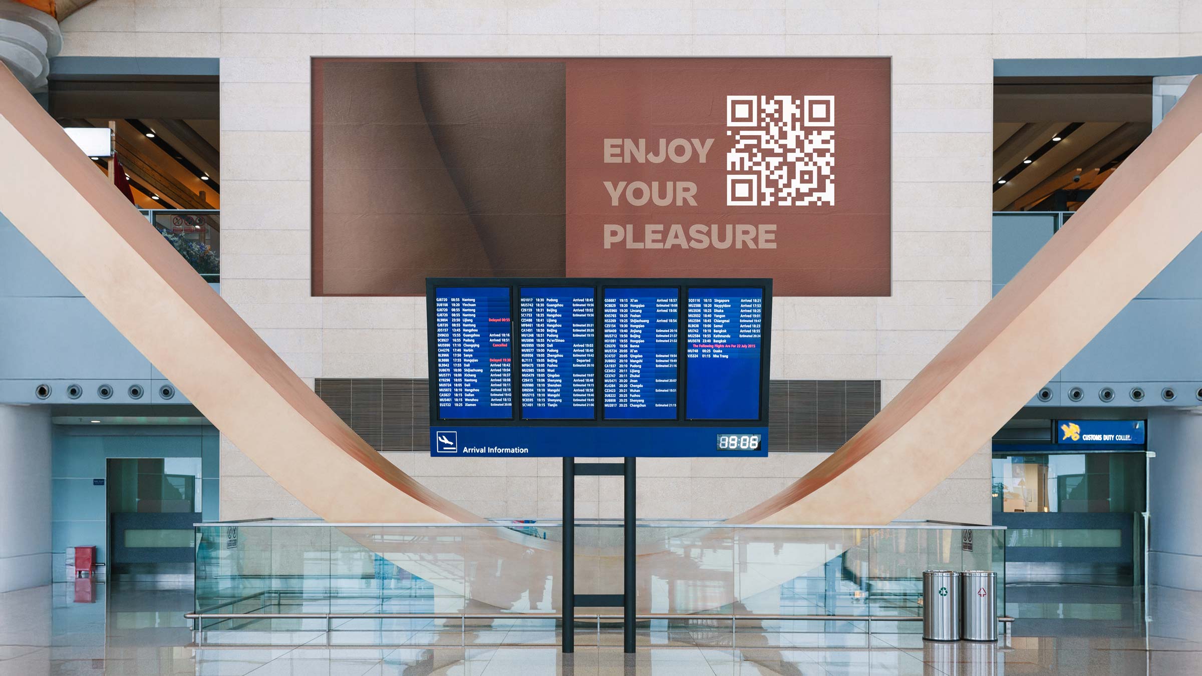 e23 visual motion ads visual marketing billboard display airport ahmed maria rome4